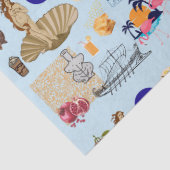 Cyprus Symbolen voor reisliefhebbers Tissuepapier (Detail)