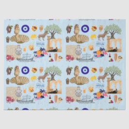 Cyprus Symbolen voor reisliefhebbers Tissuepapier