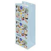 Cyprus Symbolen voor reisliefhebbers Wijn Cadeautas (Achterkant Gekanteld)