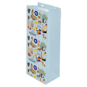 Cyprus Symbolen voor reisliefhebbers Wijn Cadeautas (Voorkant Gekanteld)