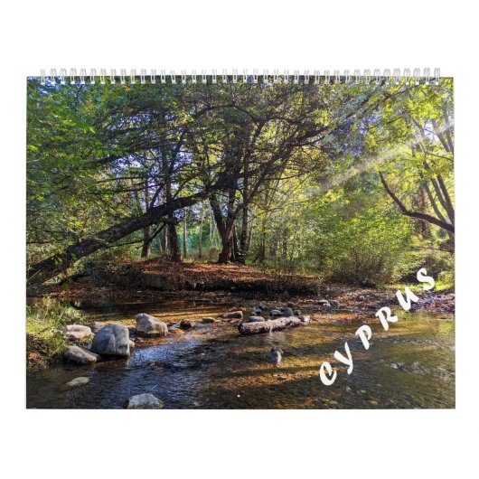 Cyprus Twee pagina grote kalender, wit Kalender (Hoes)