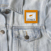 Cyprus Vierkante Button 5,1 Cm (In situ)