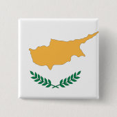 Cyprus Vierkante Button 5,1 Cm (Voorkant)