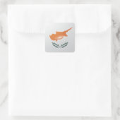 Cyprus vierkante glossy vlag sticker (Tas)