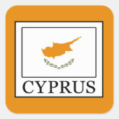Cyprus Vierkante Sticker (Voorkant)