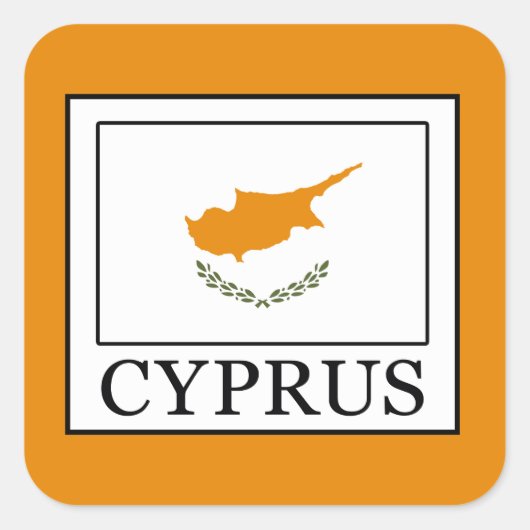 Cyprus Vierkante Sticker (Voorkant)