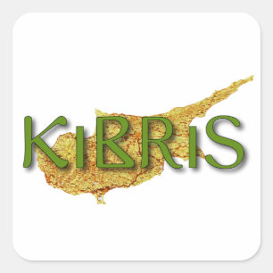 Cyprus Vierkante Sticker