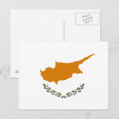 Cyprus Vlag Briefkaart (Voorkant / Achterkant)
