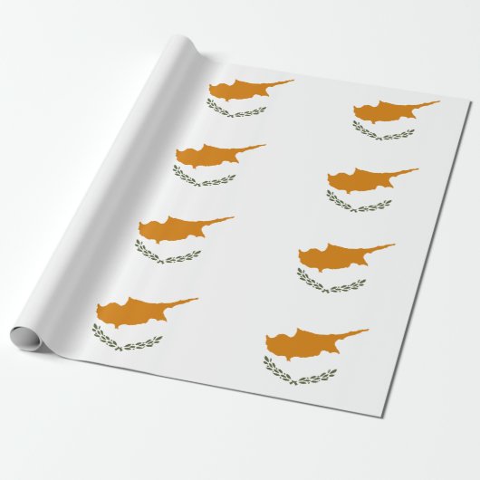 Cyprus Vlag Cadeaupapier (Uitgerold)