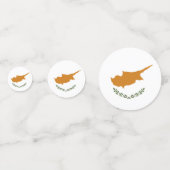 Cyprus vlag confetti (Achterkanten)