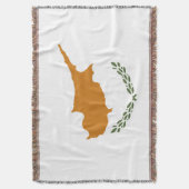 Cyprus vlag deken (Voorkant Verticaal)