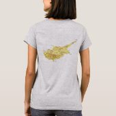 Cyprus Vlag en kaart van het T-shirt (Achterkant)
