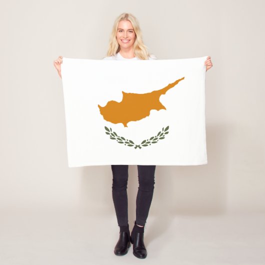 Cyprus Vlag Fleece Deken (In situ)