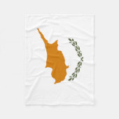 Cyprus Vlag Fleece Deken (Voorkant)