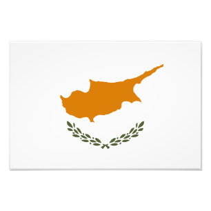 Cyprus Vlag Foto Afdruk