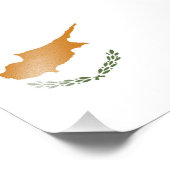 Cyprus vlag foto afdruk (Hoek)