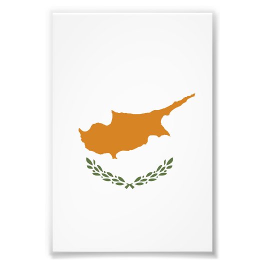 Cyprus vlag foto afdruk (Voorkant)