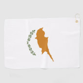 Cyprus vlag golfhanddoek (Horizontaal)