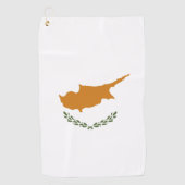 Cyprus vlag golfhanddoek (Voorkant)