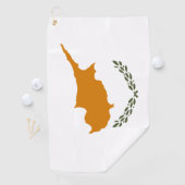 Cyprus Vlag Golfhanddoek (Insitu)
