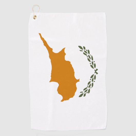 Cyprus Vlag Golfhanddoek (Voorkant)