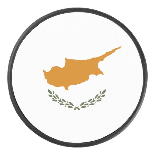 Cyprus Vlag Hockey Puck (Voorkant)