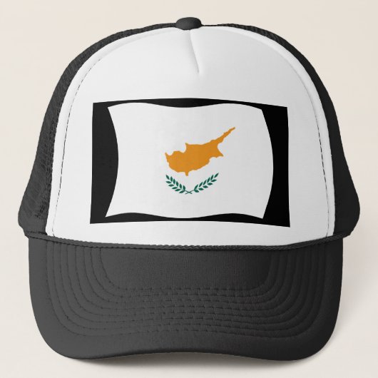 Cyprus Vlag Hoed Trucker Pet (Voorkant)