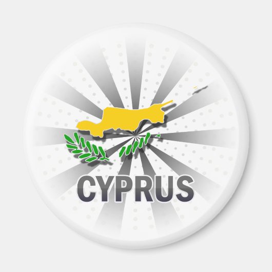 Cyprus Vlag Kaart 2.0 Magneet (Voorkant)