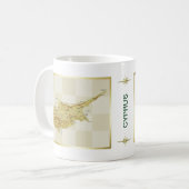 Cyprus Vlag + Kaart Mok (Voorkant links)