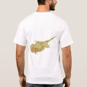 Cyprus Vlag + Kaart + Tekst T-shirt (Achterkant)