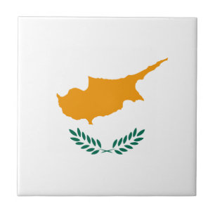 Cyprus - Vlag keramische tegel Tegeltje