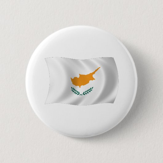Cyprus Vlag Knop Ronde Button 5,7 Cm (Voorkant)