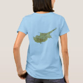 Cyprus Vlag + Landkaart T-Shirt (Achterkant)