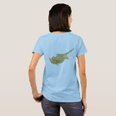 Cyprus Vlag + Landkaart T-Shirt (Achterkant volledig)