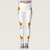 Cyprus Vlag Leggings (Voorkant)