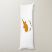 Cyprus Vlag Lichaamskussen (Achterkant (Verticaal))