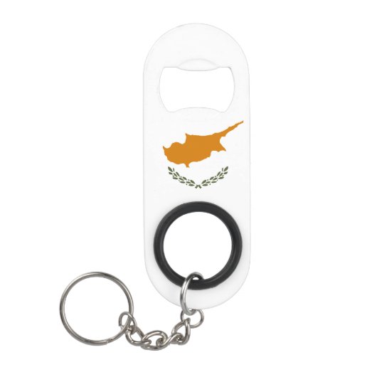 Cyprus Vlag Mini Flessenopener (Voorkant)