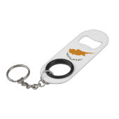 Cyprus Vlag Mini Flessenopener (Voorkant Gekanteld)