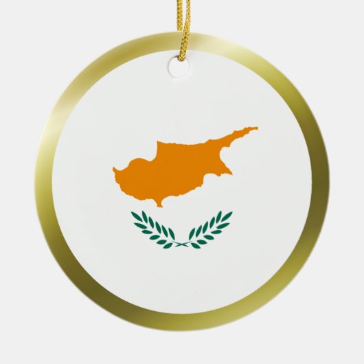 Cyprus vlag Ornament (Voorkant)