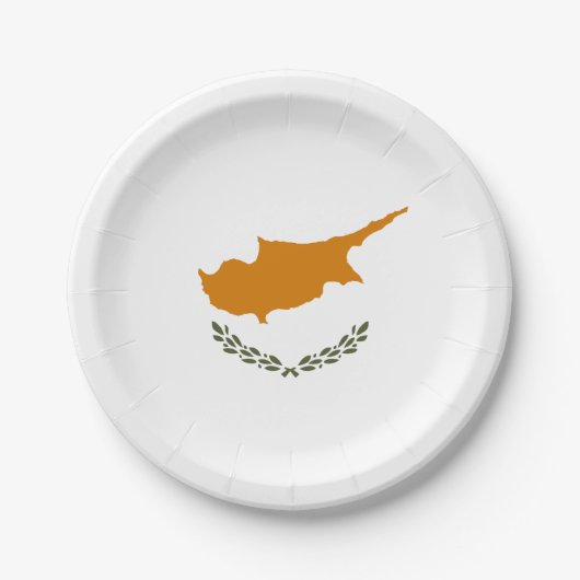 Cyprus Vlag Papieren Bordje (Voorkant)