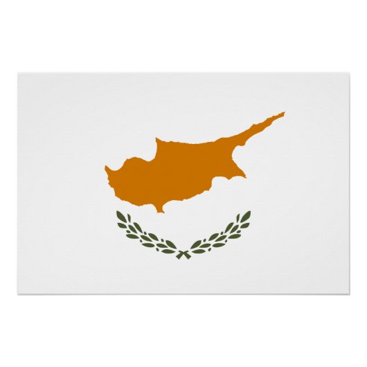 Cyprus Vlag Perfect Poster (Voorkant)