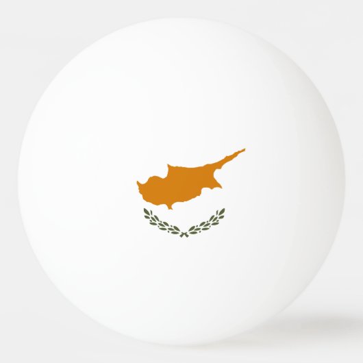 Cyprus Vlag Pingpongbal (Voorkant)