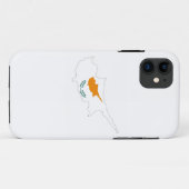 cyprus vlag plattegrond silhouet symbool Case-Mate iPhone case (Achterkant (horizontaal))