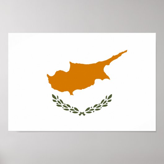 Cyprus Vlag Poster (Voorkant)