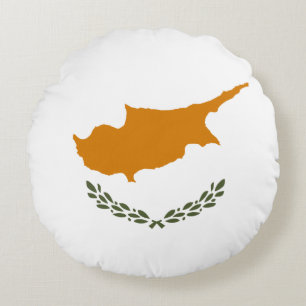 Cyprus Vlag Rond Kussen