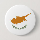 Cyprus vlag ronde button 7,6 cm (Voorkant)