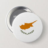 Cyprus Vlag Ronde Button 7,6 Cm (Voorkant /achterkant)