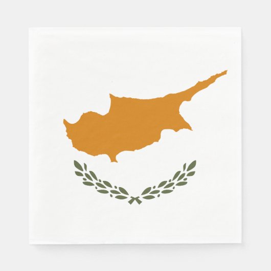 Cyprus Vlag Servet (Voorkant)