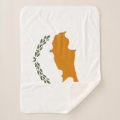 Cyprus Vlag Sherpa Deken (Voorkant)