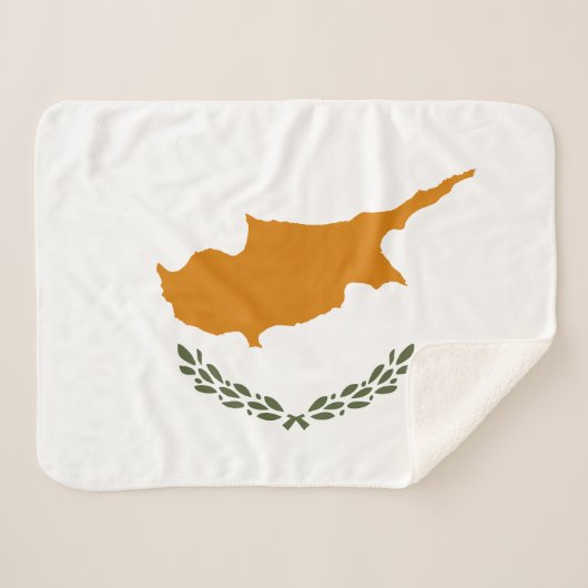 Cyprus Vlag Sherpa Deken (Voorkant (horizontaal))